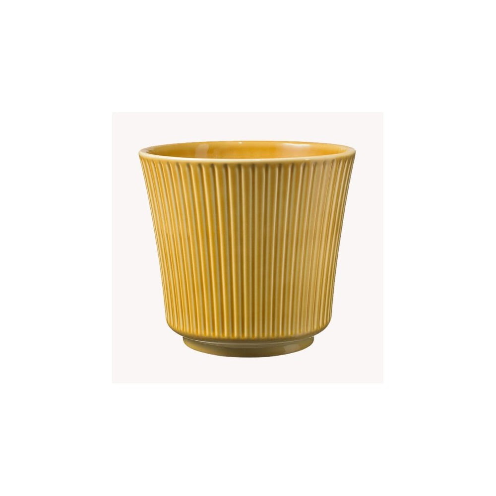 Żółta ceramiczna doniczka Big pots Gloss, ø 20 cm