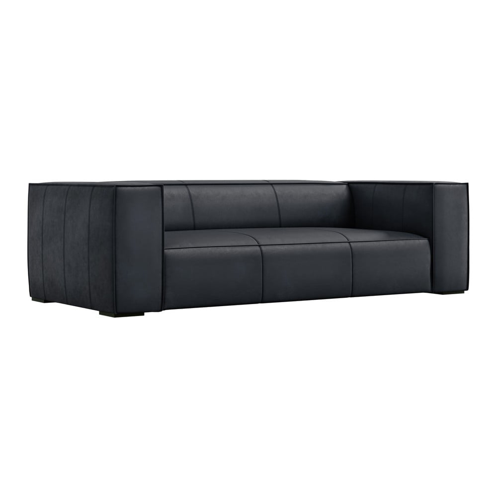 Ciemnoniebieska skórzana sofa 227 cm Madame – Windsor & Co Sofas