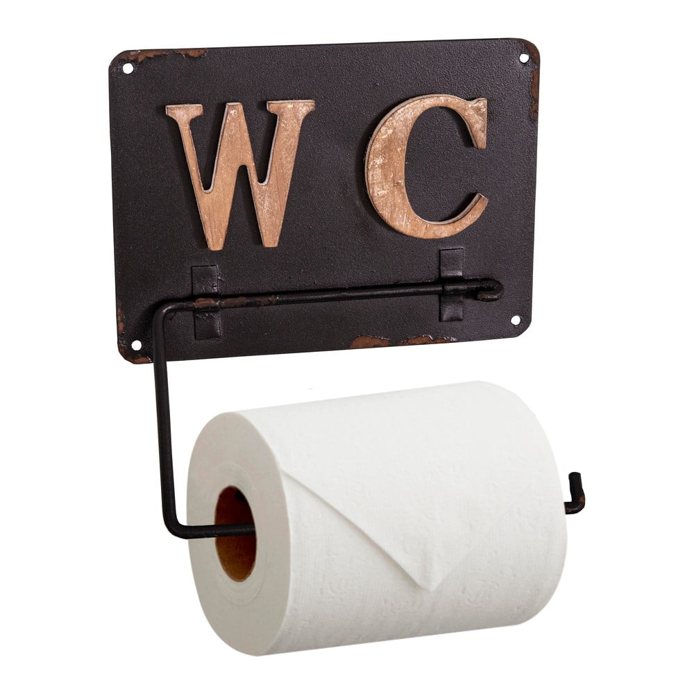 Фото - Тримач для туалетного паперу LINE Metalowy uchwyt ścienny na papier toaletowy – Antic  dark,brązowy 