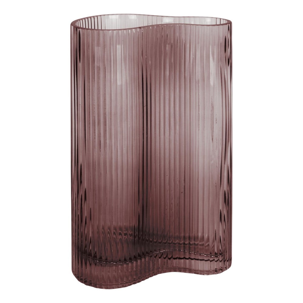 Brązowy szklany wazon PT LIVING Wave, wys. 27 cm