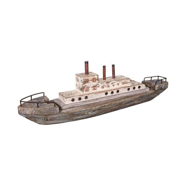 Drewniana figurka dekoracyjna w kształcie statku Antic Line Bateau