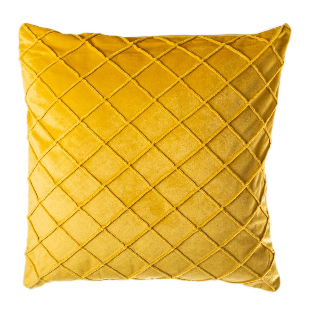 Żółta poduszka JAHU Alfa, 45x45 cm