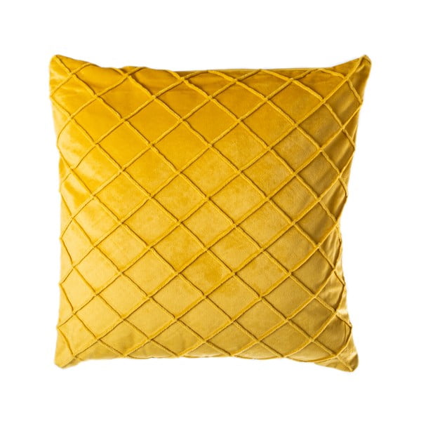Żółta poduszka JAHU Alfa, 45x45 cm