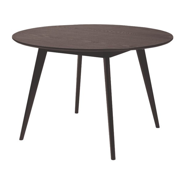 Czarny stół do jadalni z drewna jesionowego Rowico YuRAi , ∅ 115 cm