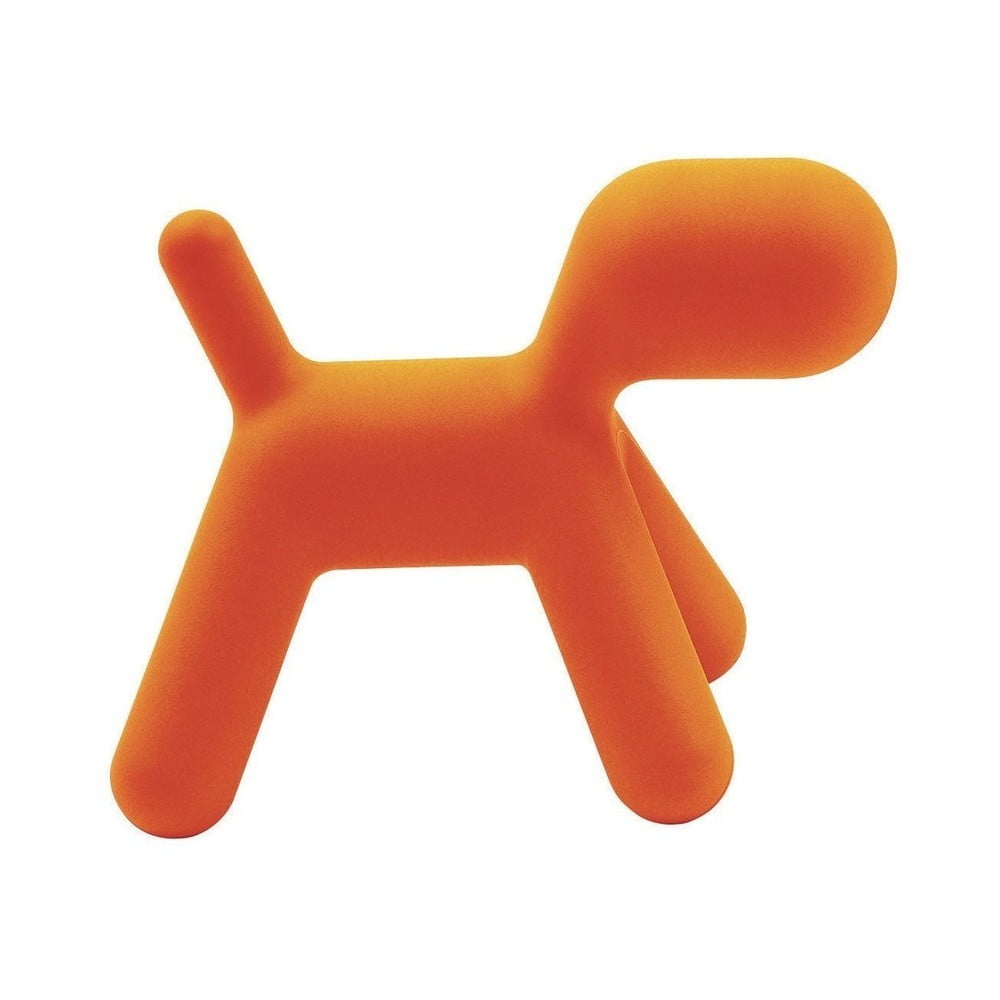 Pomarańczowe dziecięce krzesełko w kształcie pieska Magis Puppy, wys. 34,5 cm