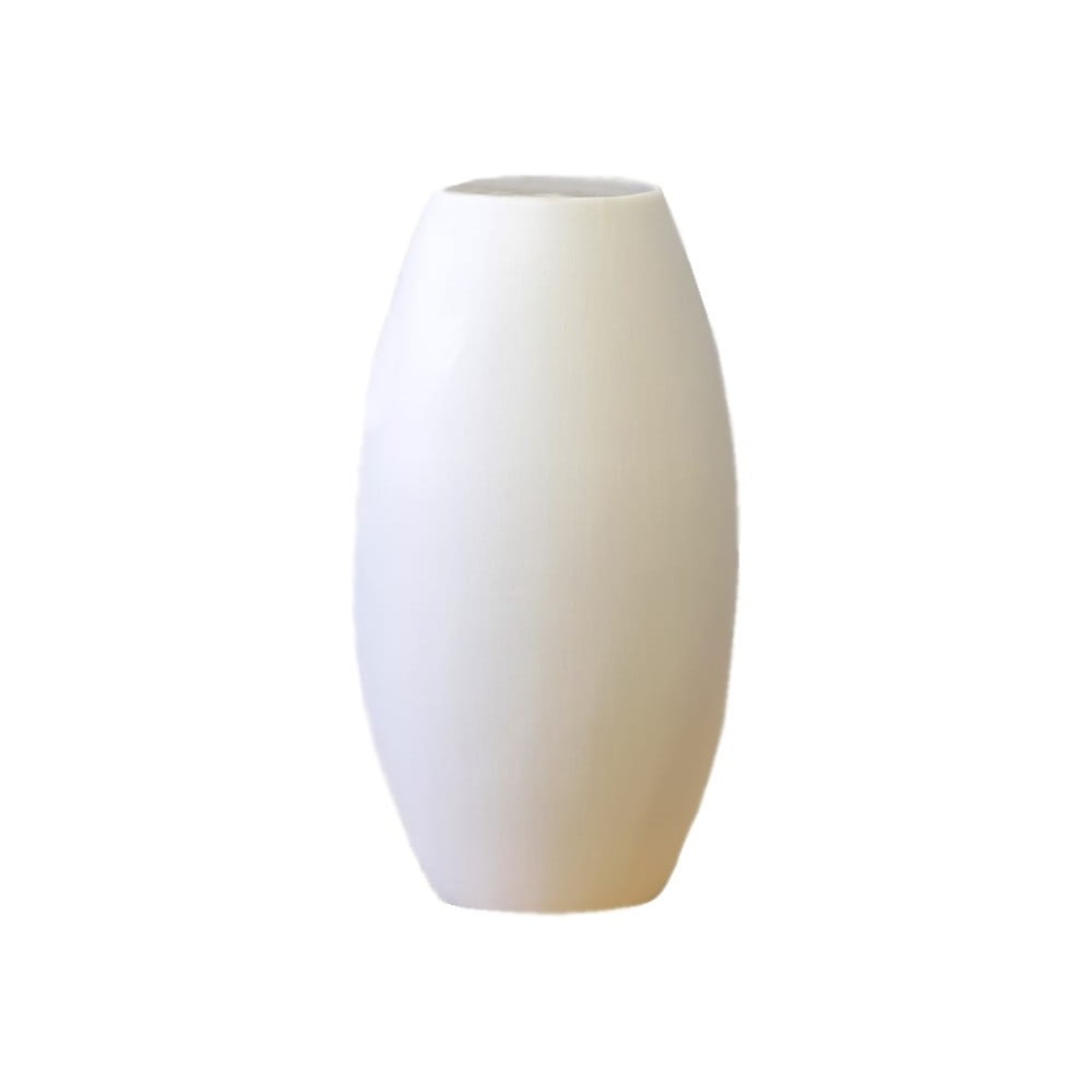 Biały ceramiczny wazon Rulina Roll, wys. 23 cm
