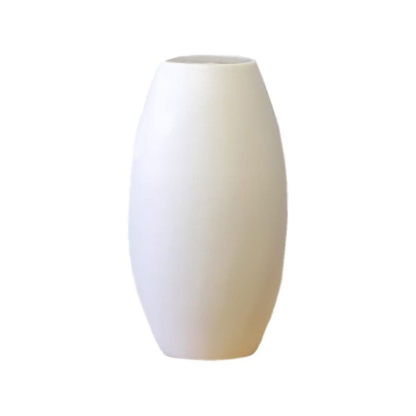 Biały ceramiczny wazon Rulina Roll, wys. 23 cm
