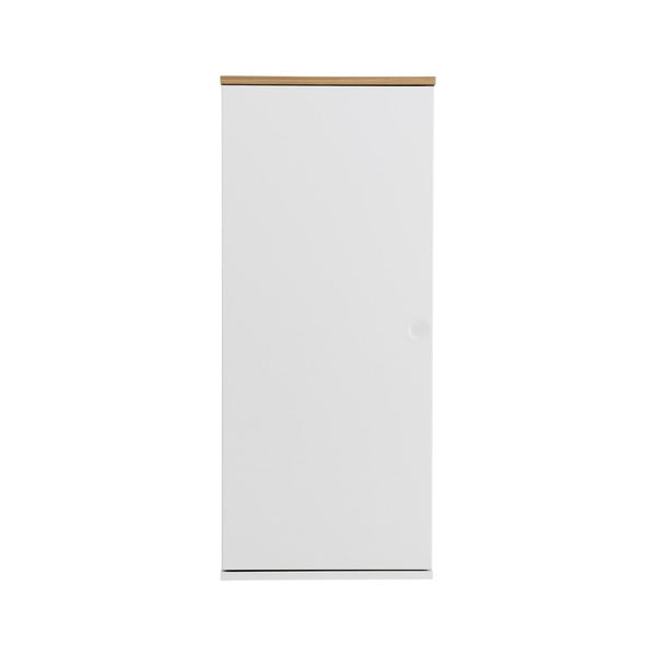 Biała 1-drzwiowa szafka z 3 półkami Tenzo Dot, wys. 95 cm