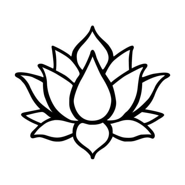 Czarna dekoracja ścienna Tanelorn Lotus