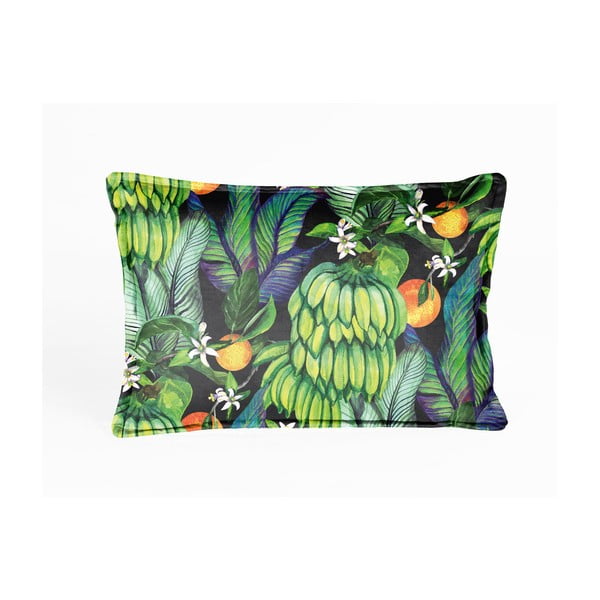 Zielona aksamitna poduszka Velvet Atelier Banana, 50x35 cm