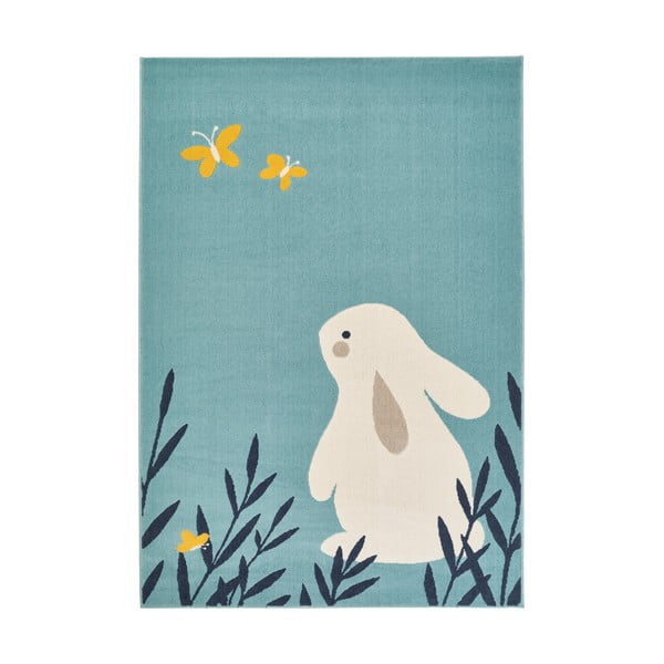 Niebieski dywan dziecięcy Zala Living Design Bunny Lottie, 120x170 cm