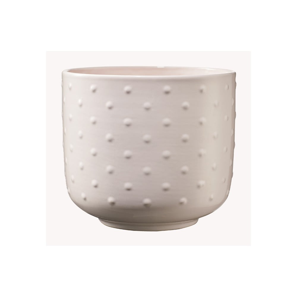 Beżoworóżowa ceramiczna doniczka Big pots Baku, ø 19 cm
