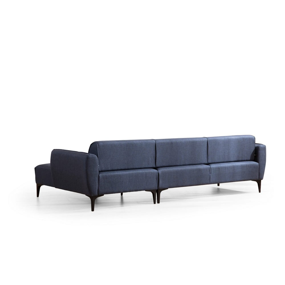 Niebieska sofa narożna Belissimo, prawy narożnik – Balcab Home