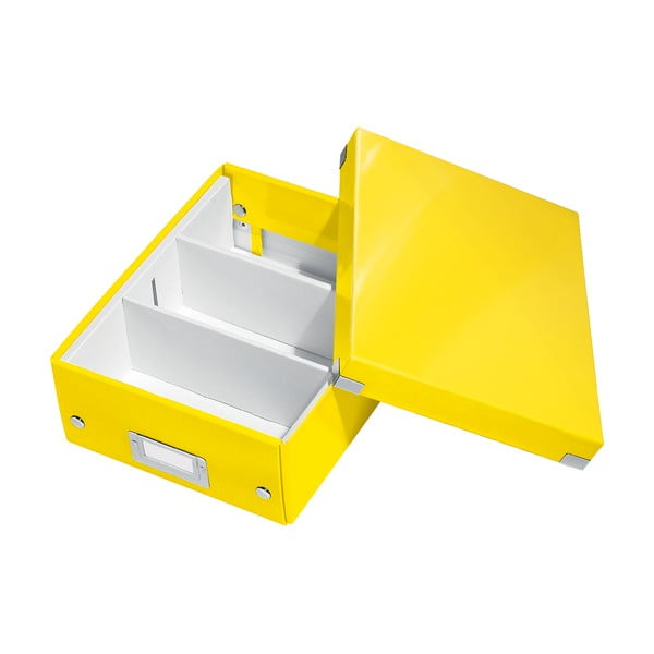Żółte pudełko z przegródkami Leitz Office, dł. 28 cm