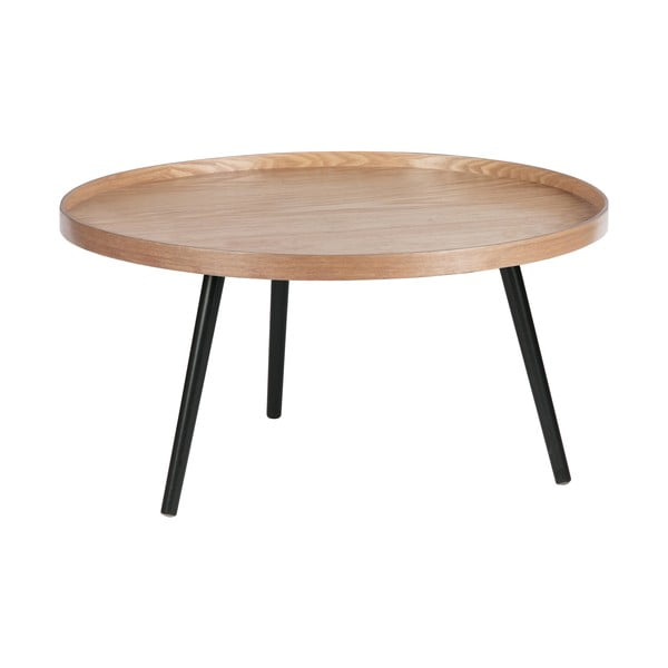 Beżowo-czarny stolik WOOOD Mesa, ø 78 cm