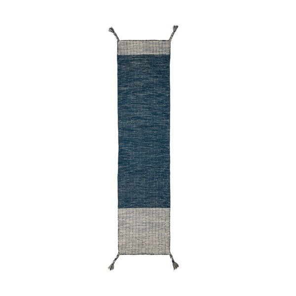 Niebieski wełniany chodnik Flair Rugs Anu, 60x200 cm