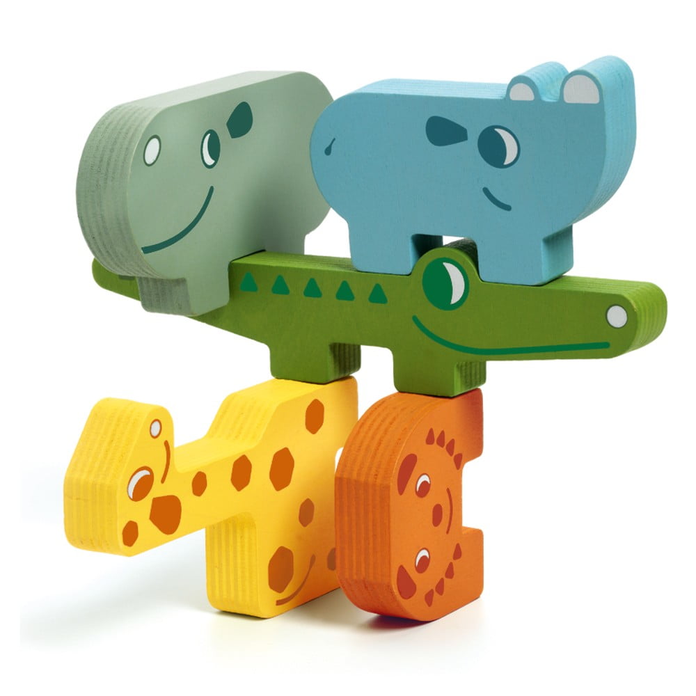 Dziecięce drewniane puzzle w kształcie zwierzątek Djeco Puzzle