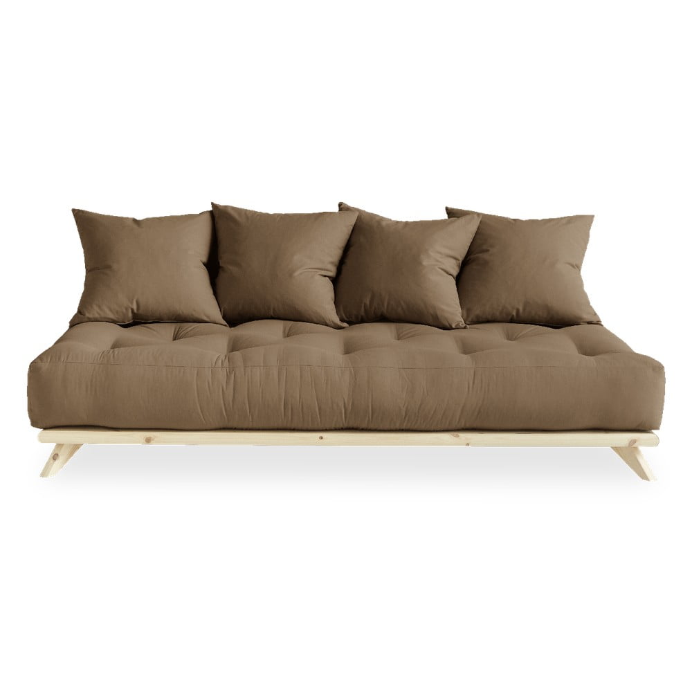 Sofa z brązowym obiciem Karup Design Senza Natural/Mocca