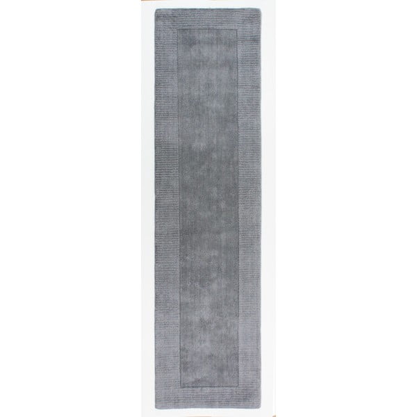 Szary wełniany chodnik Flair Rugs Siena, 60x230 cm