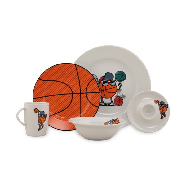 5-częściowy porcelanowy zestaw naczyń dla dzieci Kütahya Porselen Basketball