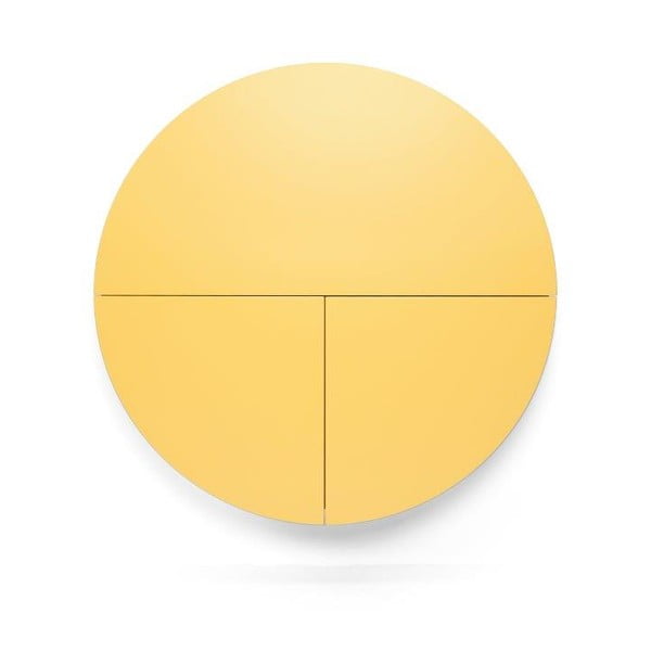 Biało-żółte wielofunkcyjne biurko ścienne EMKO Pill