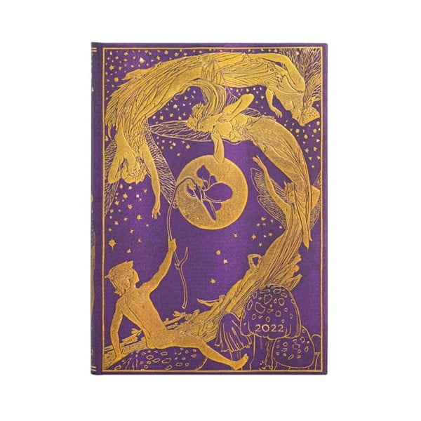 Tygodniowy kalendarz na rok 2022 Paperblanks Violet Fairy, 13x18 cm