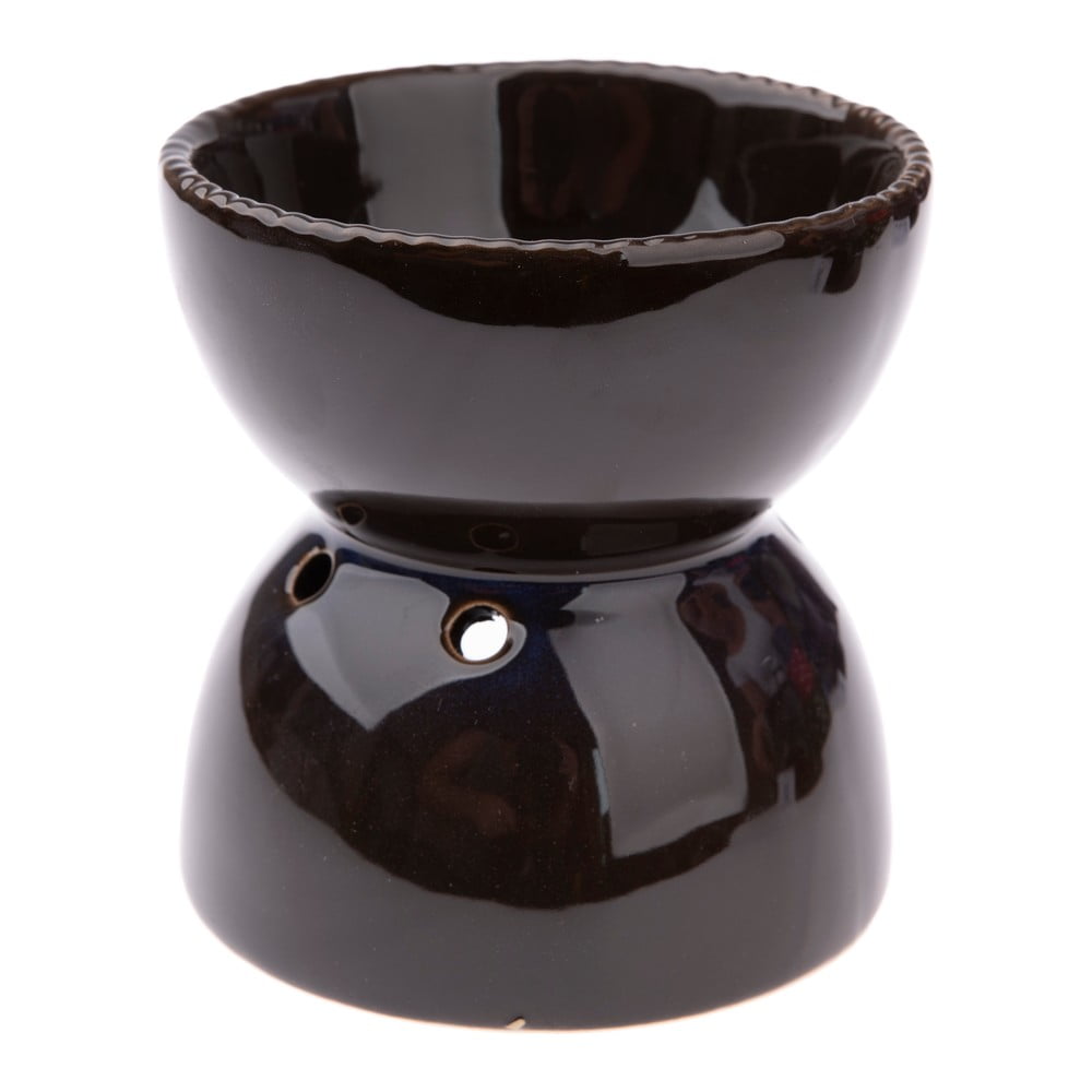 Ciemnobrązowa ceramiczna lampka aromatyczna Dakls, wys. 11,5 cm