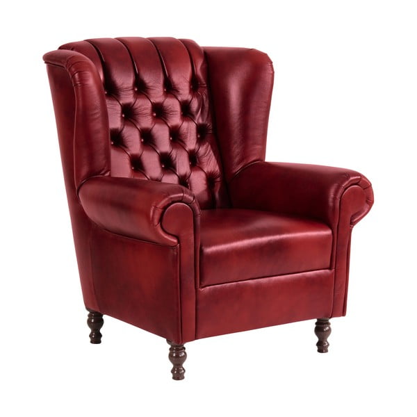 Czerwony fotel skórzany Max Winzer Vary