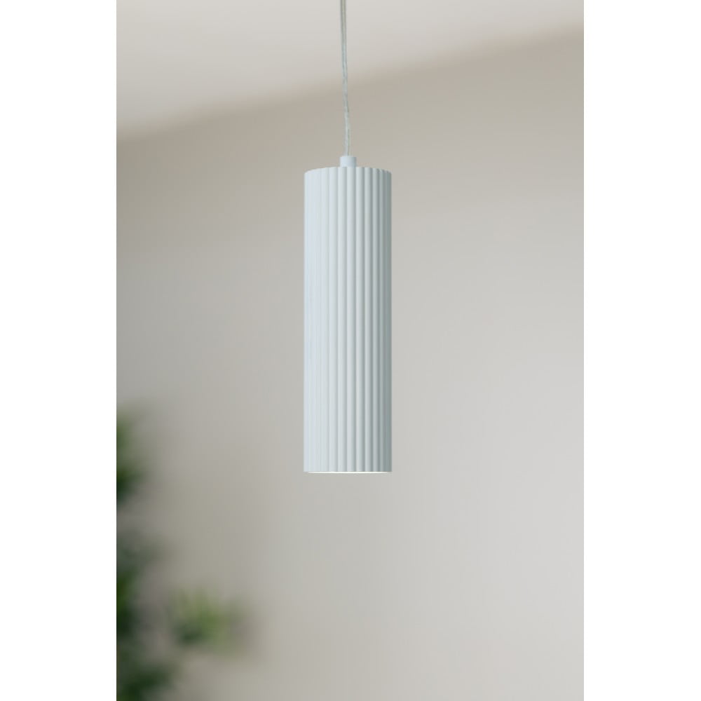 Biała lampa wisząca z metalowym kloszem 7x7 cm Costilla – Markslöjd