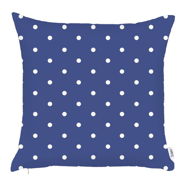Niebieska poszewka na poduszkę Mike & Co. NEW YORK Little Dots, 43x43 cm