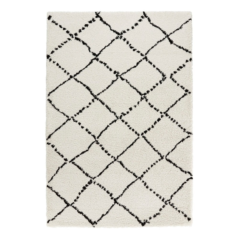 Beżowo-czarny dywan Mint Rugs Hash, 160x230 cm