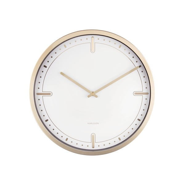 Biały zegar ścienny Karlsson Dots, ø 42 cm