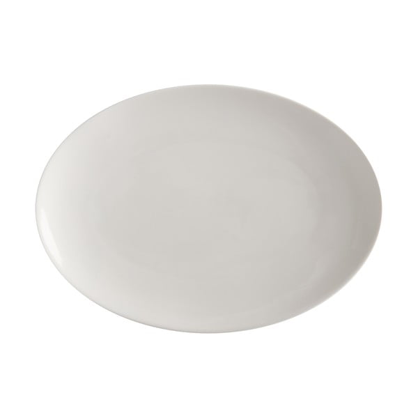 Biały porcelanowy talerz Maxwell & Williams Basic, 30x22 cm