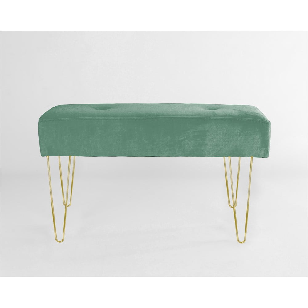Zielona aksamitna ławka Velvet Atelier Sage