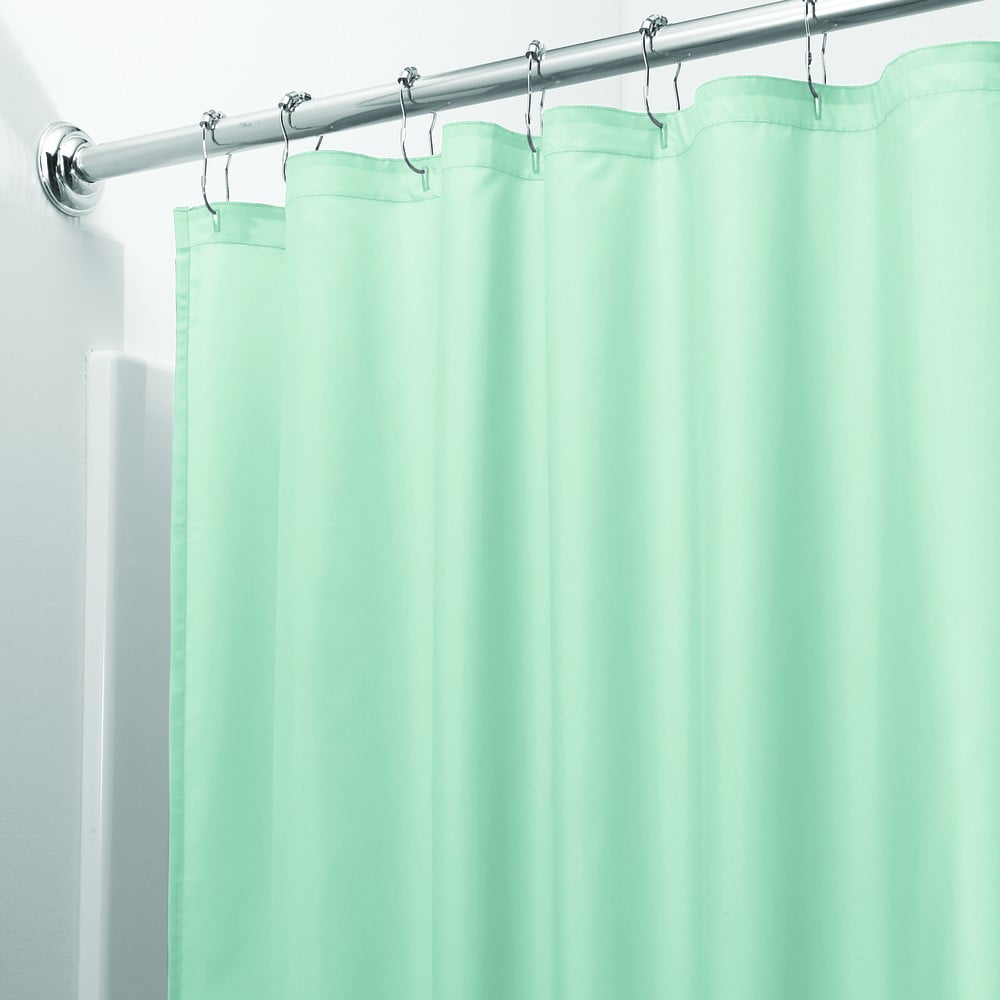 Zielona zasłona prysznicowa iDesign, 200x180 cm
