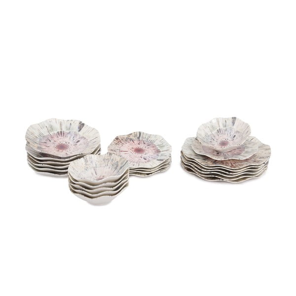 24-częściowy zestaw porcelanowych naczyń Güral Porselen Blossom