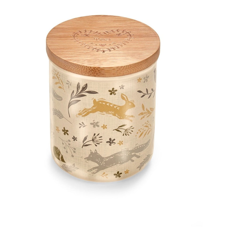 Ceramiczny pojemnik na herbatę z bambusową pokrywką Cooksmart ® Woodland, 500 ml