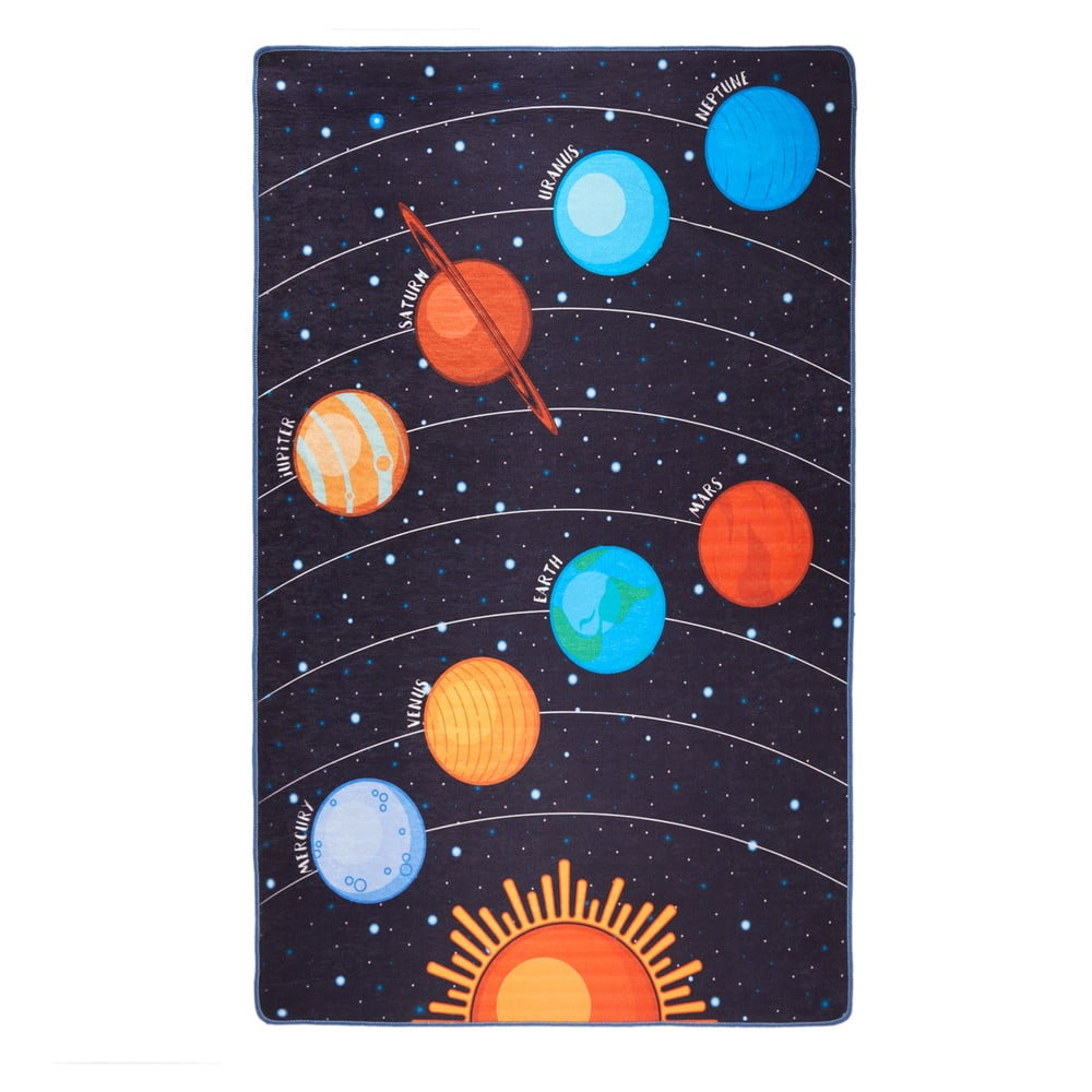 Ciemnoniebieski dywan dla dzieci Galaxy, 140x190 cm