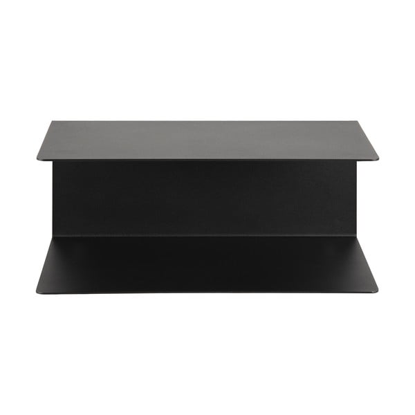 Czarna podwójna metalowa półka ścienna Actona Joliet, szer. 35 cm