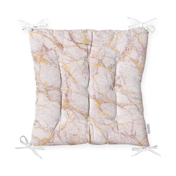 Poduszka na krzesło z domieszką bawełny Minimalist Cushion Covers Pinky Marble, 40x40 cm