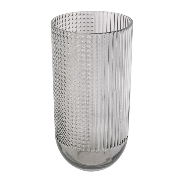 Szary szklany wazon PT LIVING Attract, wys. 30 cm