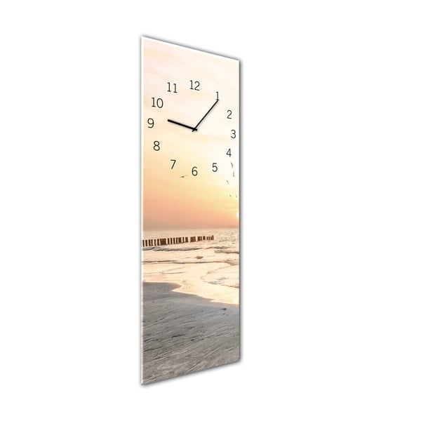 Zegar ścienny Styler Glassclock Beach, 20x60 cm