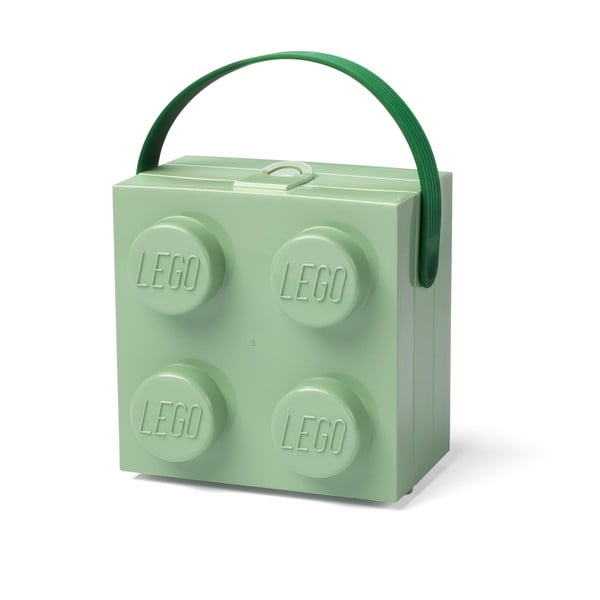 Jasnozielony pojemnik z uchwytem LEGO®