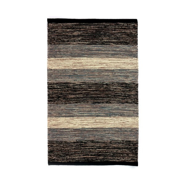 Czarno-szary bawełniany dywan Webtappeti Happy, 55 x 180 cm
