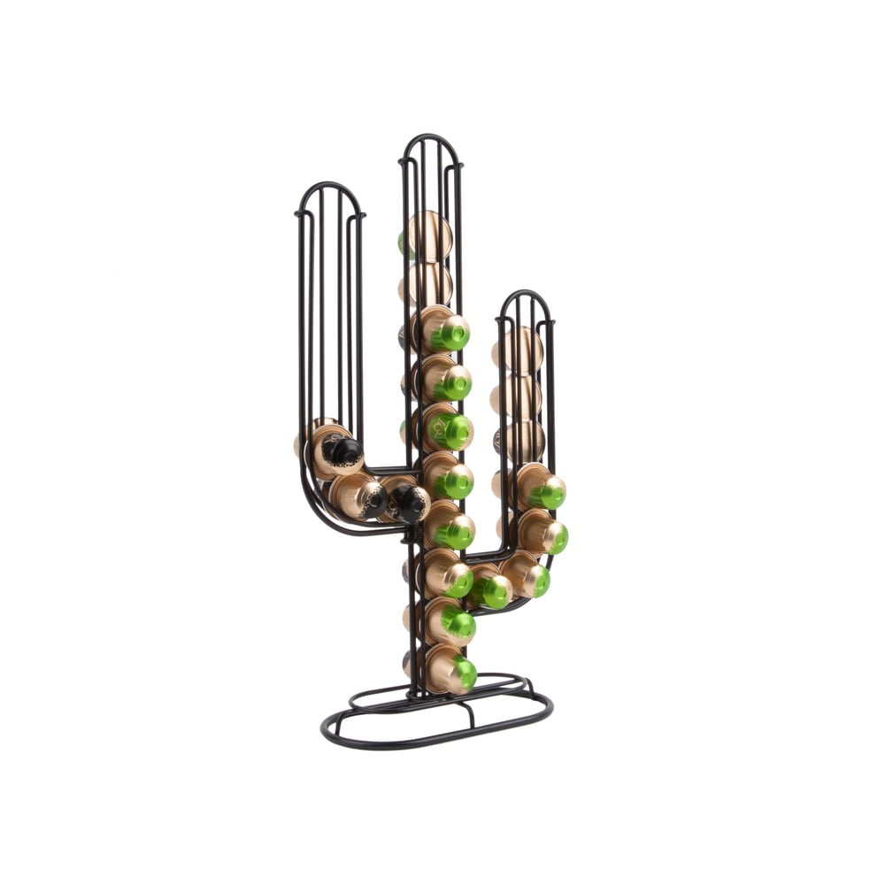 Czarny stojak na kapsułki do kawy PT LIVING Cactus