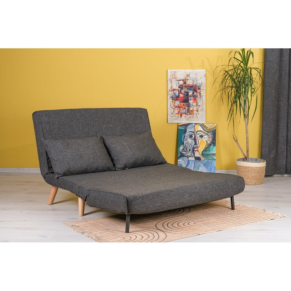 Ciemnoszara rozkładana sofa 120 cm Folde – Artie