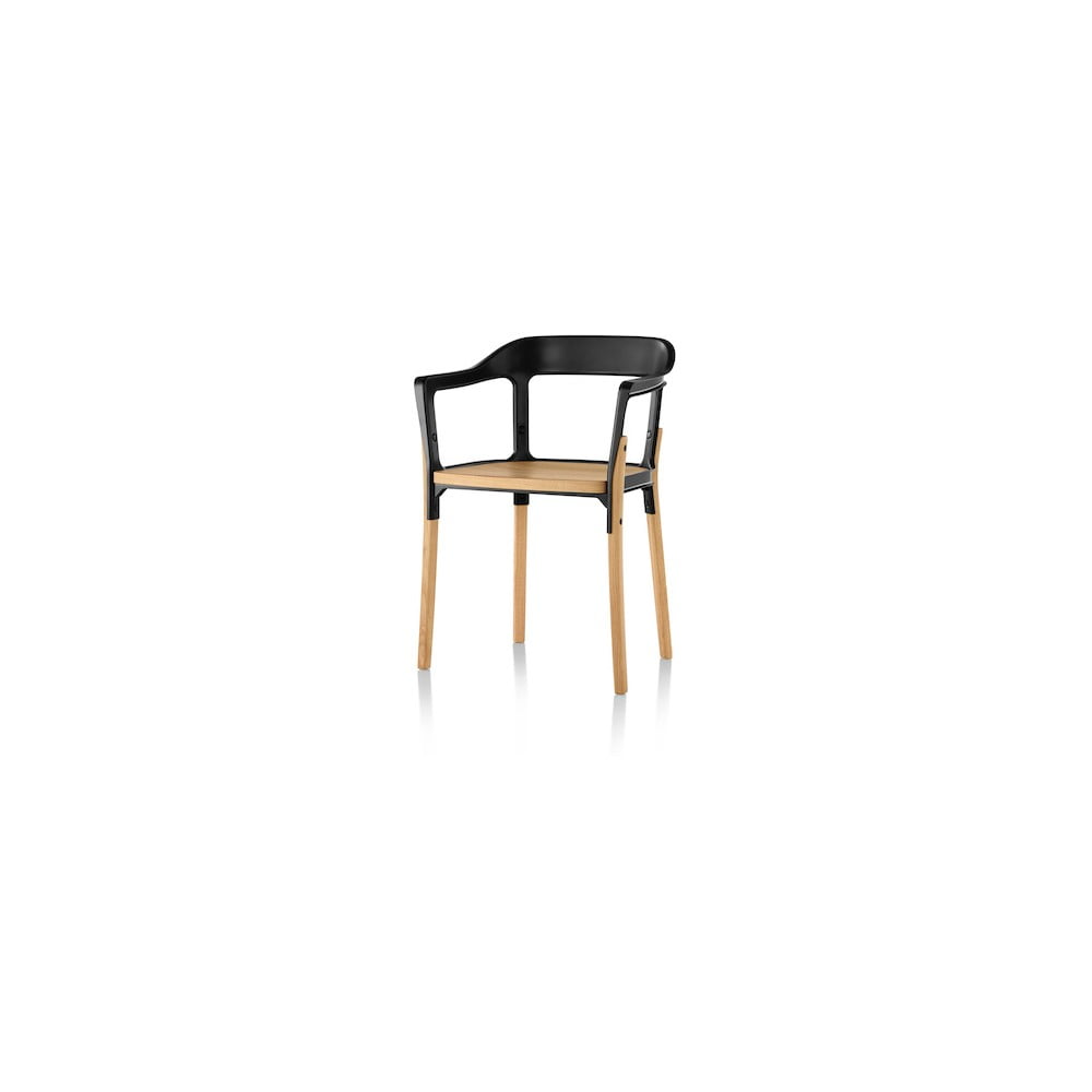Czarno-brązowe krzesło Magis Steelwood