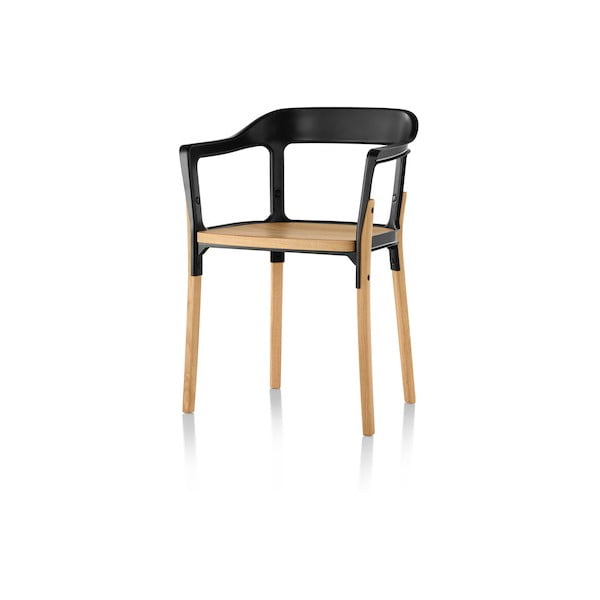 Czarno-brązowe krzesło Magis Steelwood