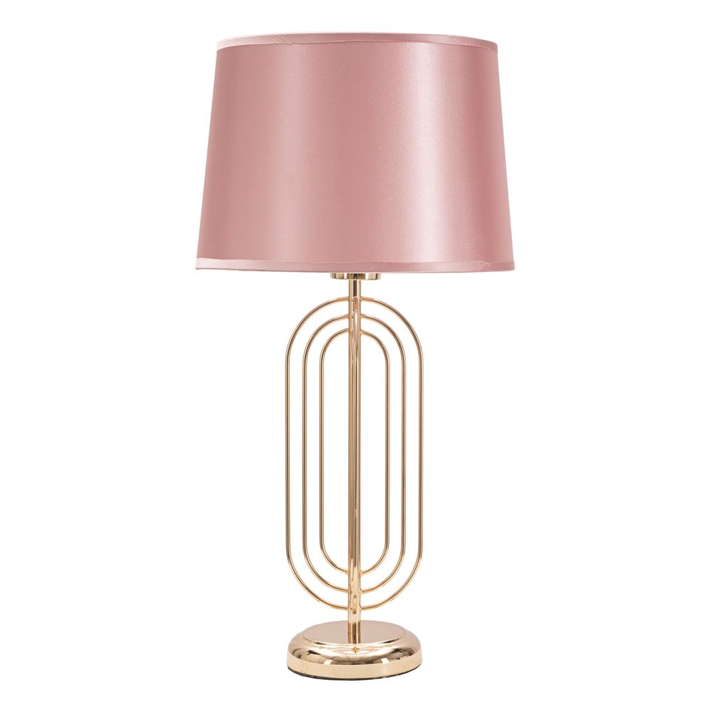 Różowa lampa stołowa Mauro Ferretti Krista, wys. 55 cm
