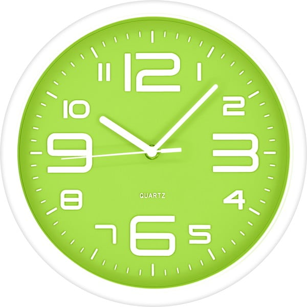 Zielony zegar ścienny Postershop Timmy, ø 40 cm
